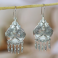 Sterling silver dangle earrings Gypsy Mexico