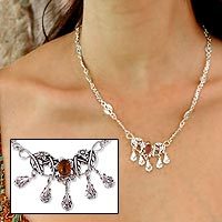 Amber pendant necklace,