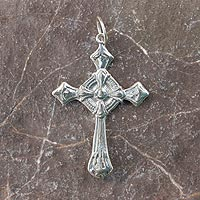 Sterling silver pendant Shining Cross Mexico