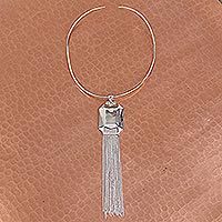Sterling silver collar necklace,