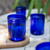 Blown glass tumblers, 'Pure Cobalt' (set of 6) - Blue Hand Blown Glass Tumblers Set of 6 Mexico (image 2) thumbail
