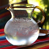 Glass pitcher Amber Harmony Mexico