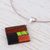 Dichroic art glass jewelry set, 'Autumn' - Modern Art Glass Pendant Jewelry Set (image 2c) thumbail