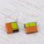 Dichroic art glass jewelry set, 'Autumn' - Modern Art Glass Pendant Jewelry Set (image 2d) thumbail