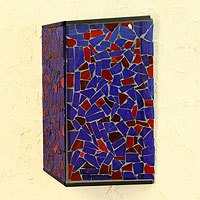 Stained glass candleholder,