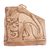 Ceramic wall plaque, 'Mighty Maya Jaguar in Beige' - Mexico Archaeology Handcrafted Ceramic Wild Cat Plaque (image 2a) thumbail