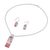 Dichroic art glass jewelry set, 'Cherry Crush' - Dichroic art glass jewelry set (image 2d) thumbail