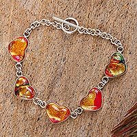 Dichroic glass bracelet,