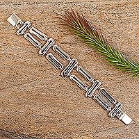 Sterling silver link bracelet,