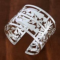 Sterling silver cuff bracelet,