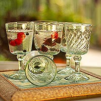 Wine glasses Contoured set of 6 Mexico