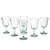 Wine glasses, 'Contoured' (set of 6) - Unique Handblown Glass Wine Drinkware from Mexico (image 2a) thumbail