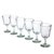 Wine glasses, 'Contoured' (set of 6) - Unique Handblown Glass Wine Drinkware from Mexico (image 2c) thumbail