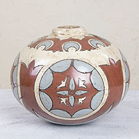Ceramic vase, '1001 Nights Globe' - Ceramic vase