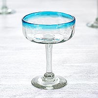 Margarita glasses Aquamarine set of 6 Mexico