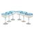 Margarita glasses, 'Aquamarine' (set of 6) - Set of 6 Handcrafted Handblown Glass Margarita Drinkware (image 2d) thumbail