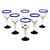 Wine glasses, 'Double Bubble' (set of 6) - Unique Handblown Glass Recycled Wine Drinkware from Mexico 6 (image 2a) thumbail