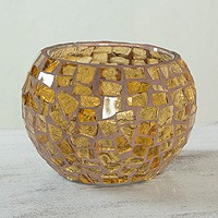 Stained glass candleholder,