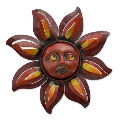 Handcrafted Sunflower Steel Wall Art Sculpture Mexico