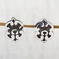 Sterling silver heart earrings,
