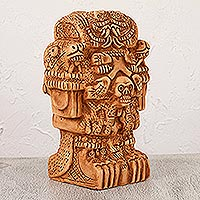 Ceramic figurine Goddess Cuatlicue large Mexico