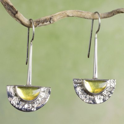 Amber dangle earrings, Golden Gaze