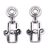 Sterling silver dangle earrings, 'Aztec Royalty' - Sterling silver dangle earrings thumbail