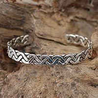 Sterling silver cuff bracelet,