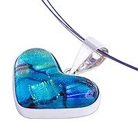 Dichroic art glass jewelry,