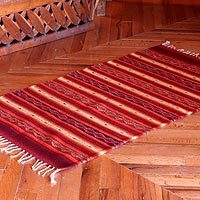 Zapotec wool rug,