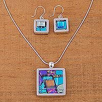 Art glass jewelry set,