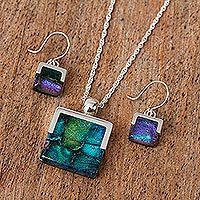 Art glass jewelry set,