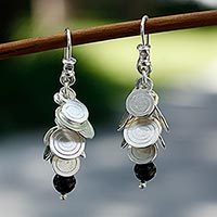 Onyx dangle earrings,