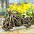 Auto part sculpture, 'Rustic Sport Motorbike' - Handmade Chopper Recycled Metal Motor Cycle Sculpture thumbail