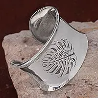 Sterling silver cuff bracelet,