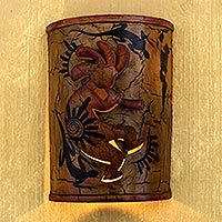 Iron wall candleholder,