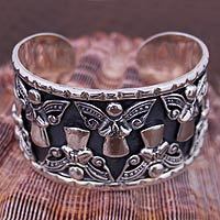 Sterling silver cuff bracelet,