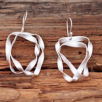 Sterling silver dangle earrings,