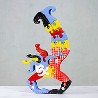 Wood display jigsaw puzzle Funny Jester Mexico