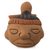 Ceramic whistle replica, 'Crying Aztec Child' - Handmade Archaeological Ceramic Whistle Replica (image 2e) thumbail