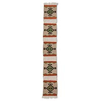 Zapotec wool table runner Mitla Glory 0.5x5 Mexico