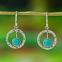 Featured review for Turquoise dangle earrings, Eye of the Sea