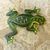 Steel wall art, 'Mexican Tropical Frog' - Unique Hand Painted Green Steel Wall Sculpture thumbail