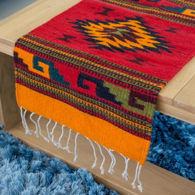 Zapotec wool rug, Three Diamonds (1.5x5)