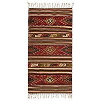 Zapotec wool rug,