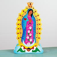 Wood display jigsaw puzzle Virgin of Guadalupe Mexico