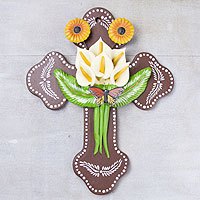Ceramic wall cross,