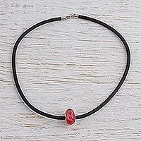 Dichroic art glass necklace,