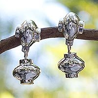 Sterling silver dangle earrings,