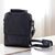 Leather tablet case, 'Black Cyberspace' - Leather tablet case thumbail